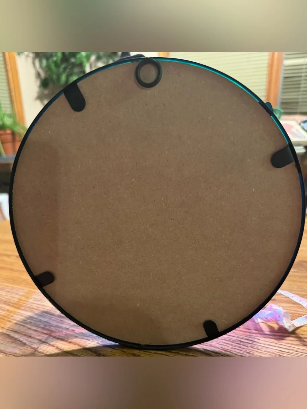 Halloween metal black cat mirror with battery operated color changing lightbulb